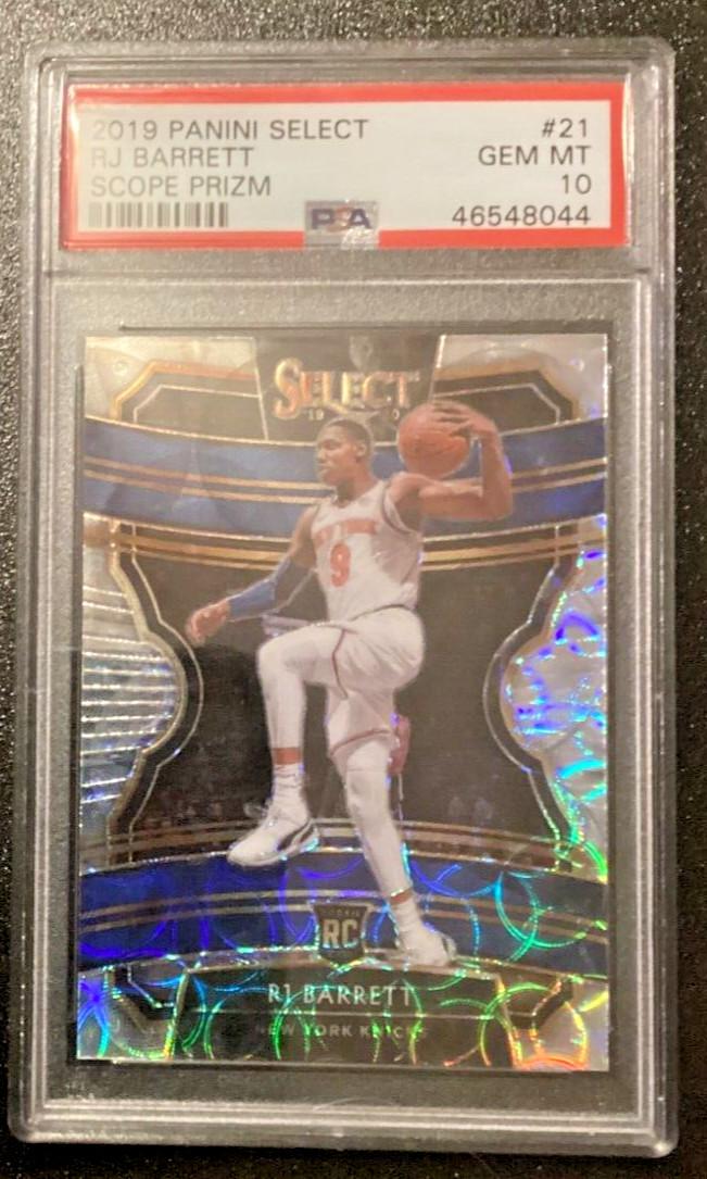 2019 Panini Select Concourse Scope Prizm RJ Barrett RC PSA10