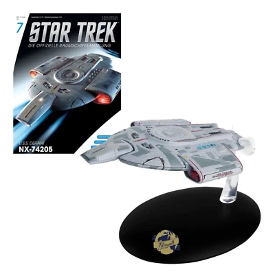 USS Defiant Star Trek modelo de metal diecast nuevo embalaje original Eaglemoss alemán #7