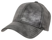 H 6ba6 70 Distressed Faux Leather Baseball Cap Dark Grey H 6ba6 70 Distressed Faux Leather Baseball Cap Dark Grey