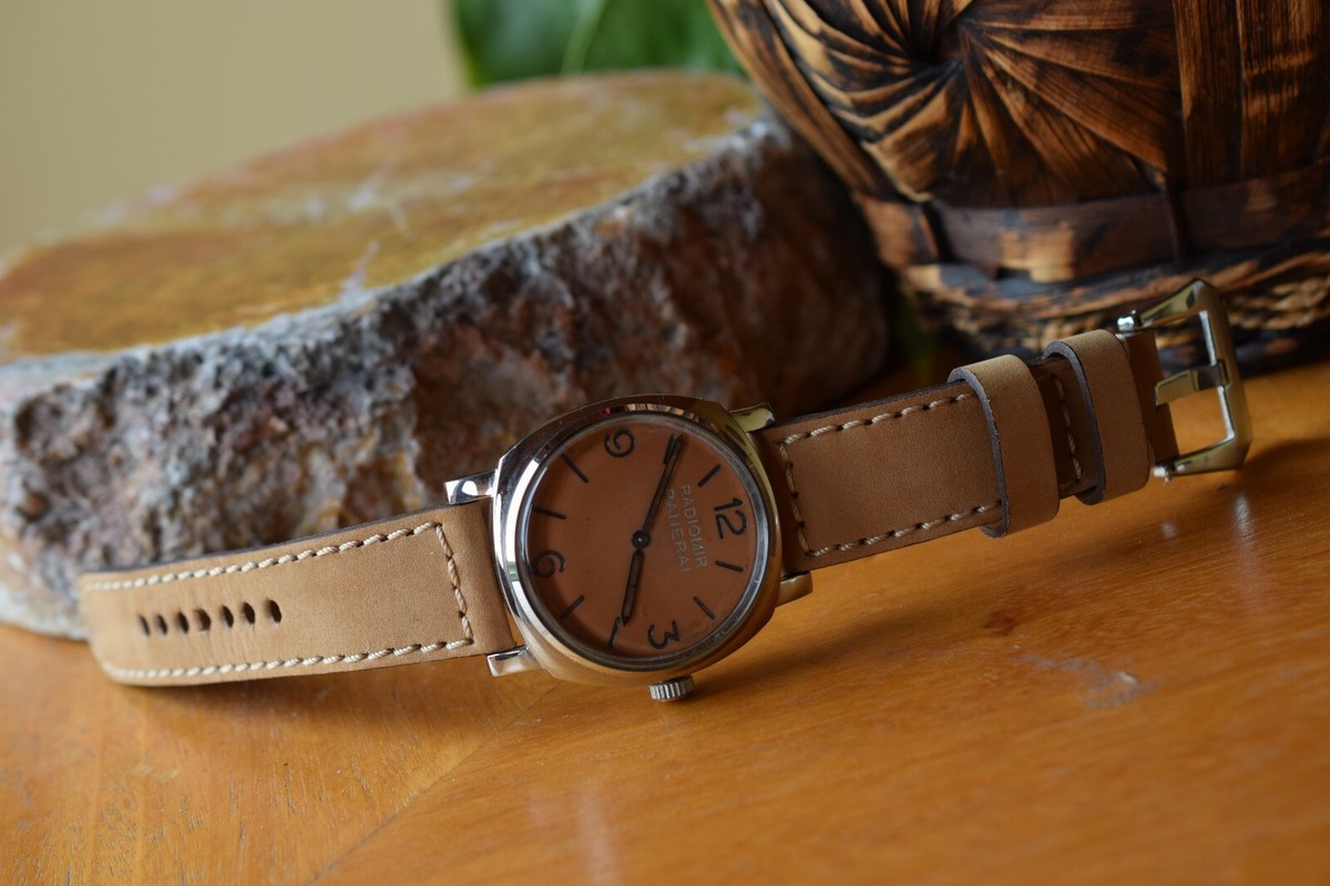 MA WATCH STRAP 26 24 22 BEIGE SADALE GENUINE NUBUCK LEATHER BAND 