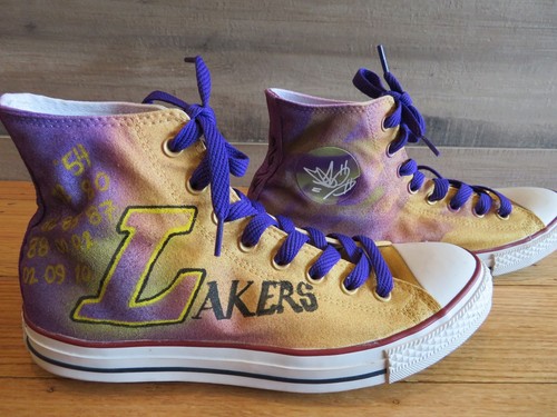 Converse LA Lakers Custom Hand Painted 