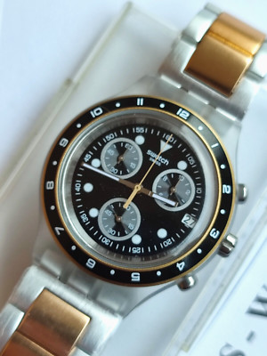 SWATCH+IRONY DIAPHANE CHRONO+SVCK4076AG ANTENOR+NEU/NOS