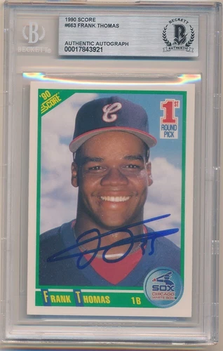FRANK THOMAS 1990 SCORE #663 RC ROOKIE SIGNED AUTOGRAPH BGS AUTHENTIC AUTO SP