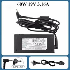 Genuine 60W 19V 3.16A Charger for SAMSUNG 350XAA 551XAA 3.0 1.1mm Tip AC Adapter
