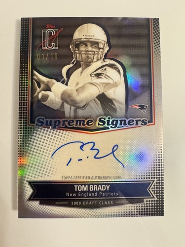2025 Topps Signature Class Tom Brady Black Refractor Supreme Auto # 1/10 