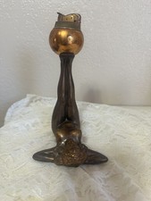 Henry Van Wolf Bronze Nude Woman Cigarette Lighter