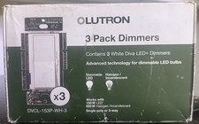 Lutron DVCL-153P-WH-3 Diva LED+ Dimmer Switch, 3-Pack, White