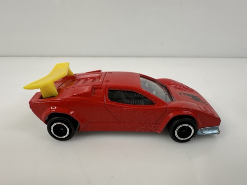 Lamborghini Countach 257 Majorette 200 vintage años 80 rojo amarillo difícil de encontrar - Imagen 4 de 7