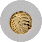 2016 Cook Islands 1/10 Ounce Gold $5 Statue Liberty Medallion 0.24 Fine - STOCK