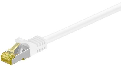 CAT 6a Netzwerkkabel mit CAT 7 Rohkabel, 500 MHz, S/FTP, LS0H, weiß