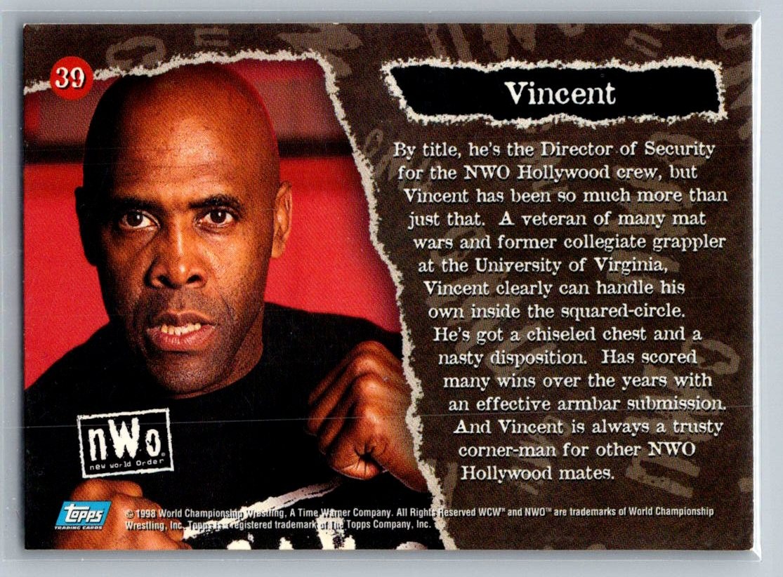 Vincent 1998 Topps WCW/nWo #39 WWE WWF NWA TNA AEW | eBay