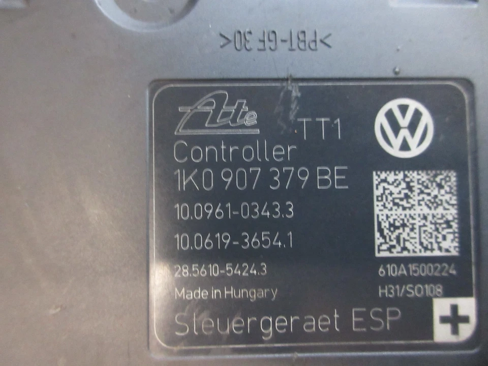 2010 AUDI A3 1.4 TFSI S Line 3DR 8P FACE-LIFT ABS PUMP 1K0614517CP 1K0907379BE - Image 2 of 3