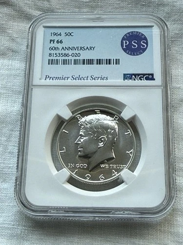 1964 Kennedy Half Dollar PF66 NGC Proof 90% SILVER Premier Select