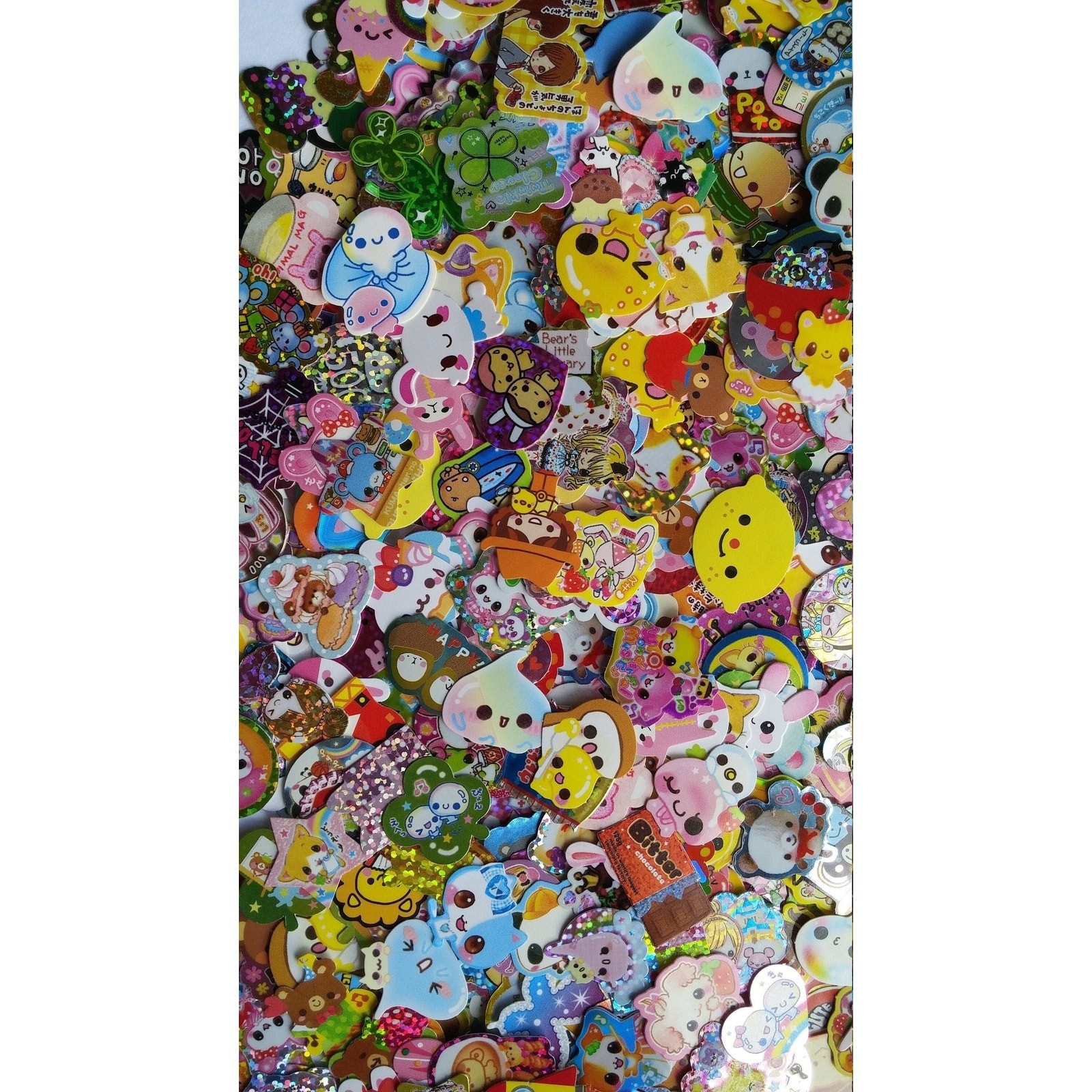 Vintage Kawaii Sticker Flakes Lot 30 Kamio Crux San-x Sack Japan Stationery