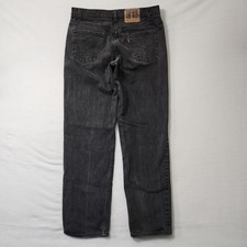Vintage 90s Levis 550 Orange Tab Jeans Mens 38x34 Black Faded Denim Relaxed Fit