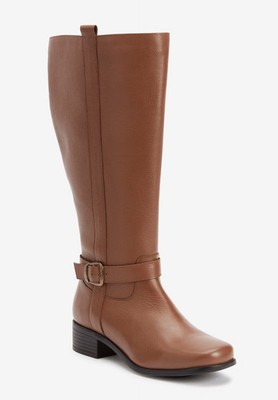 Comfortview Women's The Donna Tall Wide Calf Leather Boot (Wide Widths