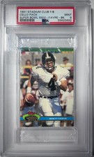 1991 Stadium Club Super Bowl XXVI Sealed Pack #94 Brett Favre RC PSA 9