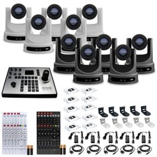 5 x PTZOptics Move SE PTZ Camera with Optical Zoom + PTZOptics PT-JOY-G4 + 5 x