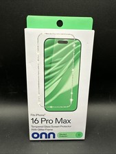 Onn For iPhone 16 Pro Max Tempered Glass Scre...