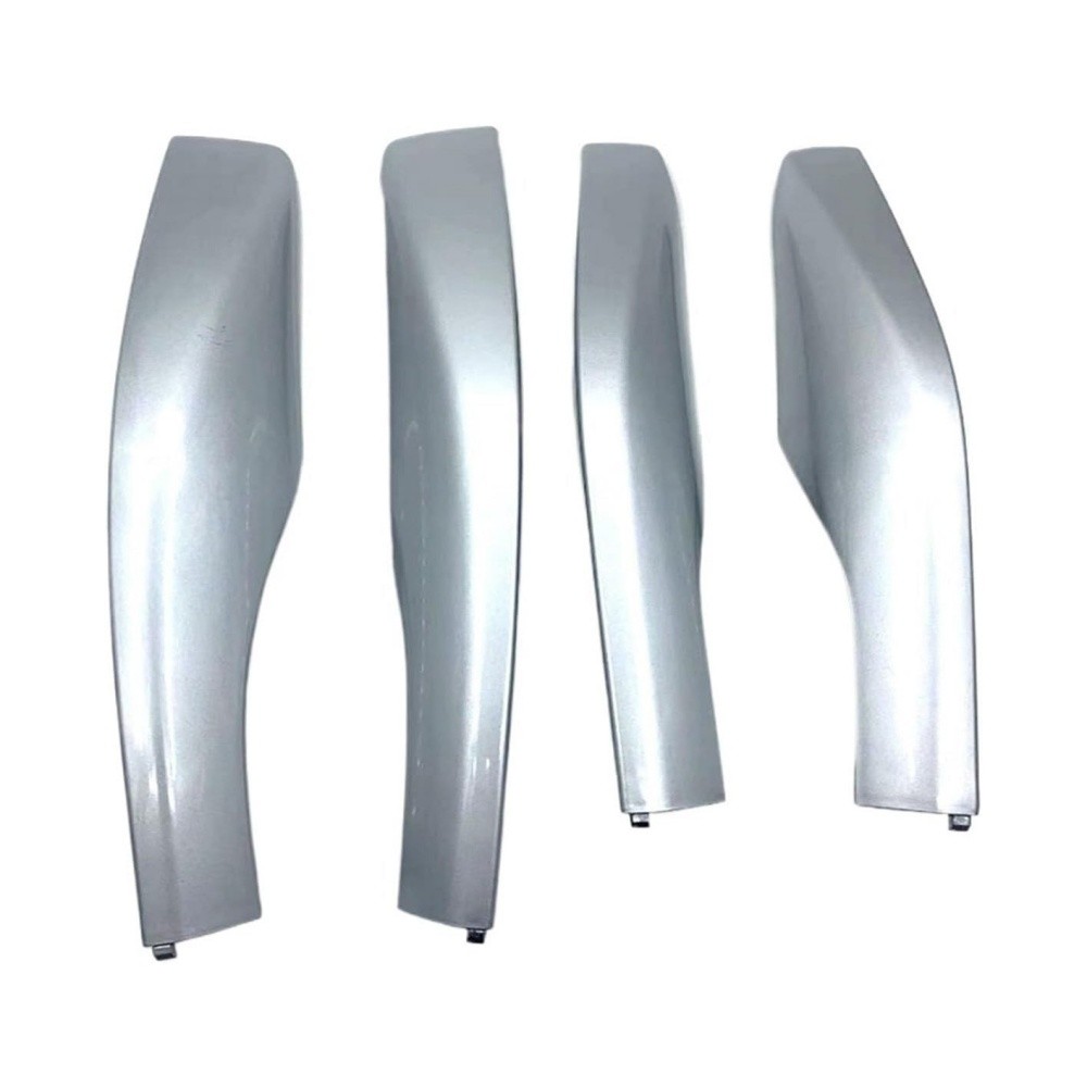 4Pcs Car Roof Rack End Cover Cap Silver Plastic For Lexus RX350 RX450H 2010-2015