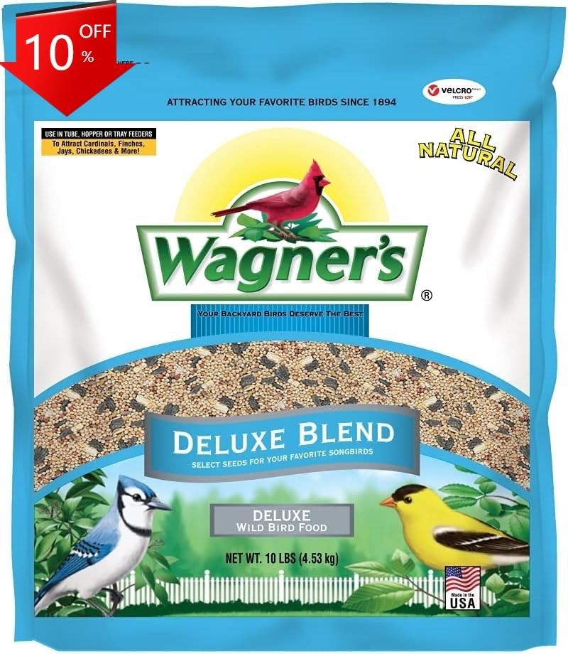  13008 Deluxe Wild Bird Food, 10 lb Bag,NEW