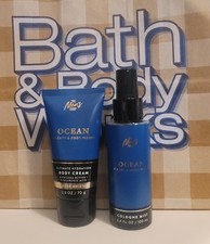 Bath  Body Works Men's Collection Travel Size OCEAN Body Cream  Cologne Mist