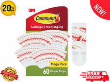 Command Poster Adhesive Strips, Value Pack, 60 60 Strips 0.23 per strip