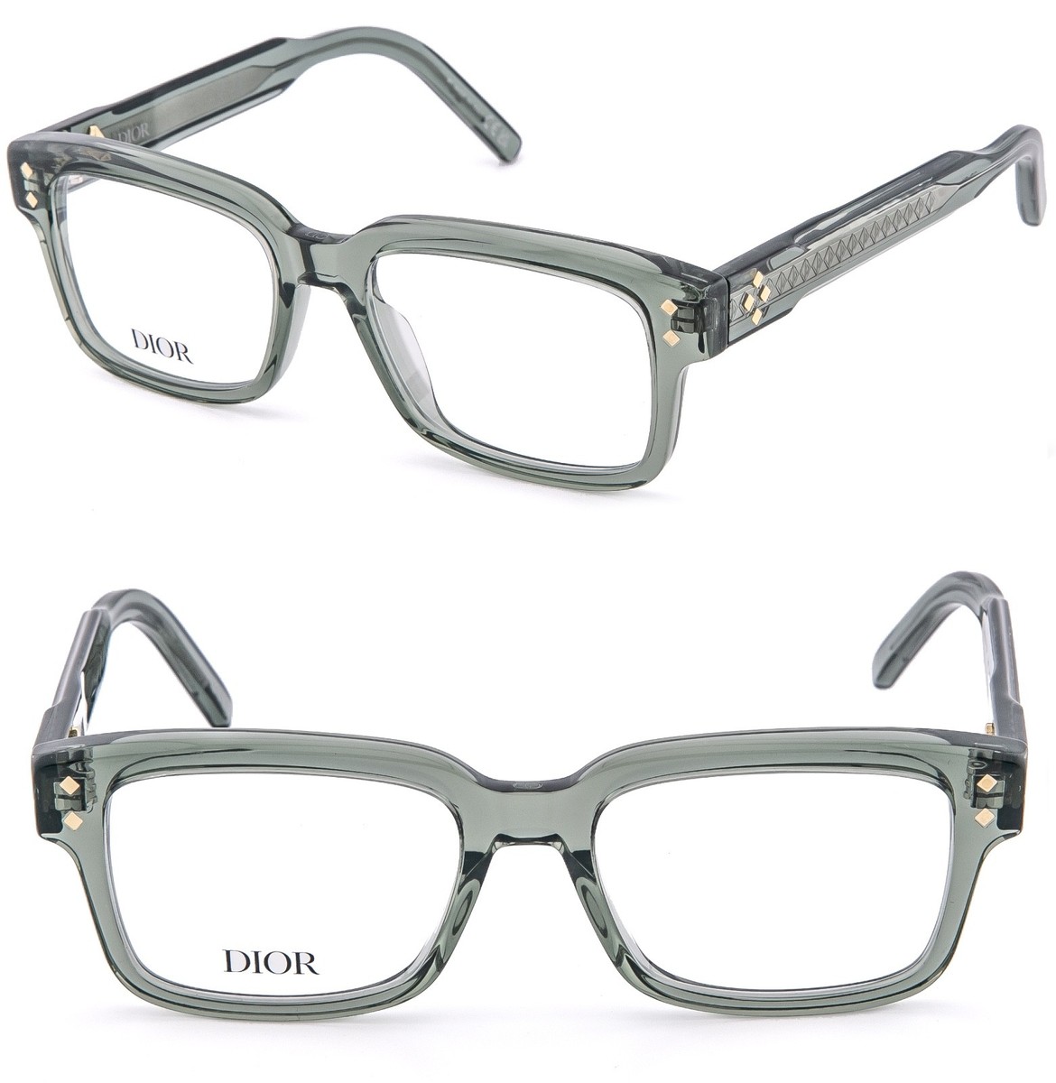 CHRISTIAN DIOR CD DIAMONDO S8I Green Crystal Eyeglasses 53mm