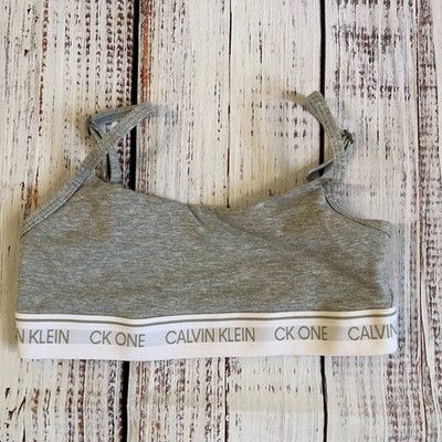Calvin Klein CK One Gray Sports Bra Size XS Pre-Loved