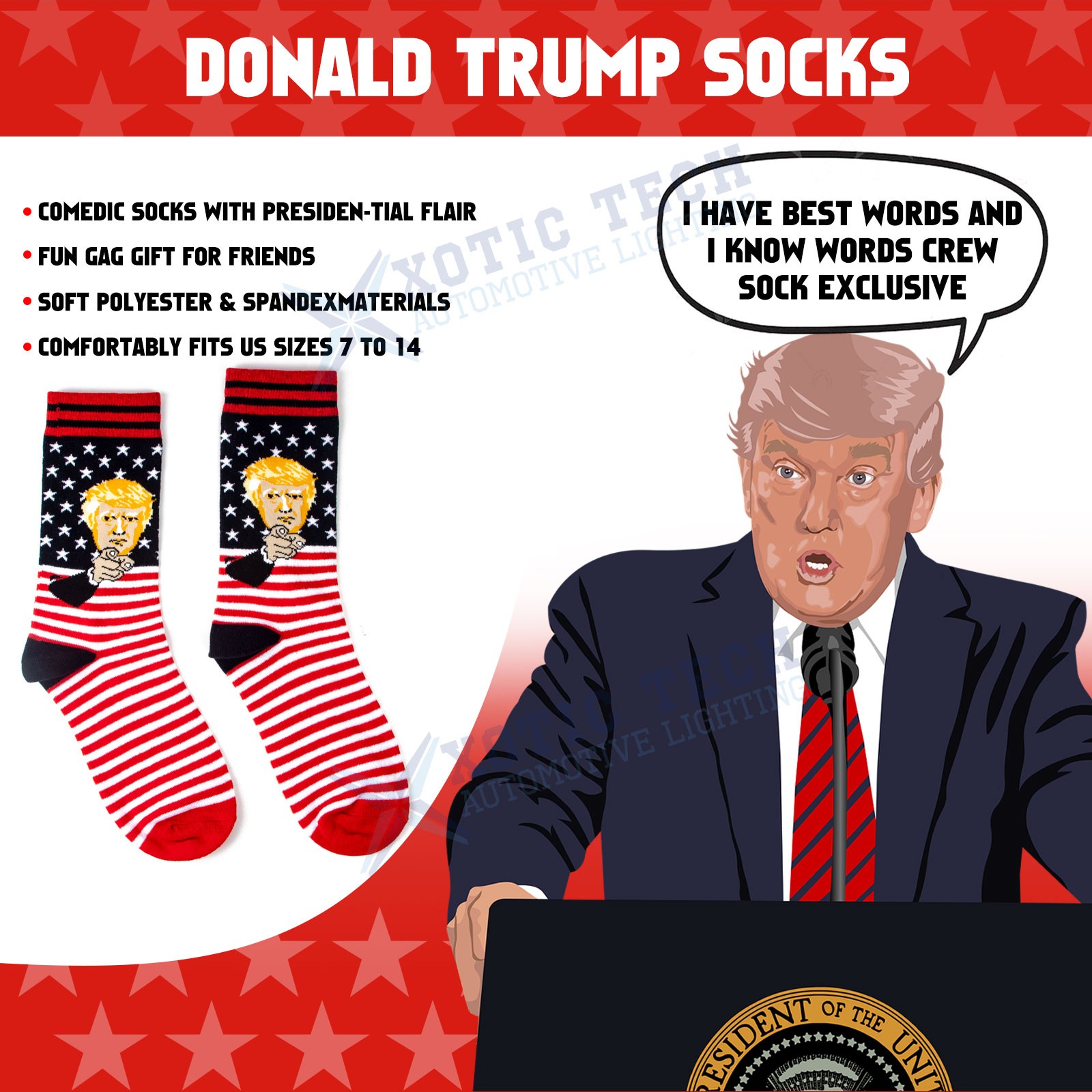 Trumpster Donald Trump Keep America Great 2024 Campaign Socks MAGA Trumpster Gift ...