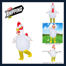 Kids Inflatable Chicken Costume for Halloween Funny Blow Up Cosplay Party Boy