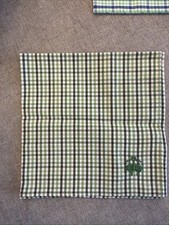 Brooks Brothers Green Check Pocket Square