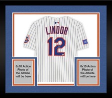 Framed Francisco Lindor New York Mets Autographed White Nike Elite Jersey