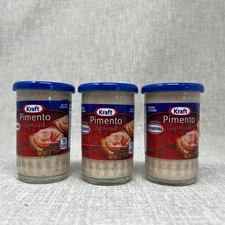 Lot of 3 Kraft Pimento Cheese Spread 5 oz Jars Best By 5/26 FREE SHIPPING