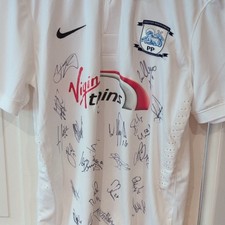 Nike Preston NE  Signed Football Shirt Dri-FIT Virgin Trains Sponsor White M
