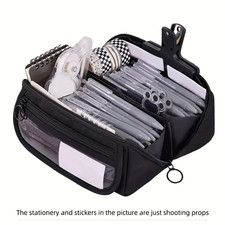 1 pc Large Capacity Pencil Case Organizer Multi-Compartment Desktop Storage