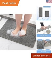 Fast Drying Non-Slip Shower Mat - 24"x16" for Safe Footing Easy Cleaning