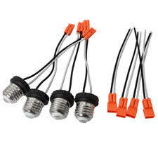 E26 Medium Socket Adapter 4Pairs Male Screw in Light Bulb Sockets Pigtail