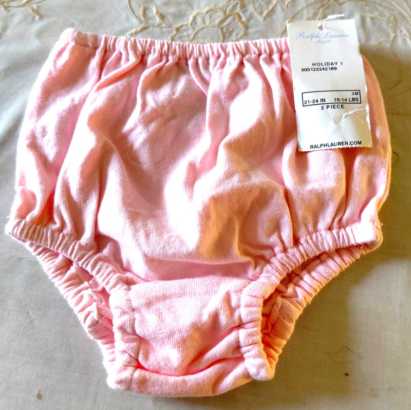 Ralph Lauren Layette toddler Girls’ panty size - 3M - 100% Cotton Pink NEW NWT