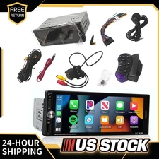 6.9'' Single 1 Din Car Stereo Apple CarPlay touchscreen Bluetooth Radio SWC USB