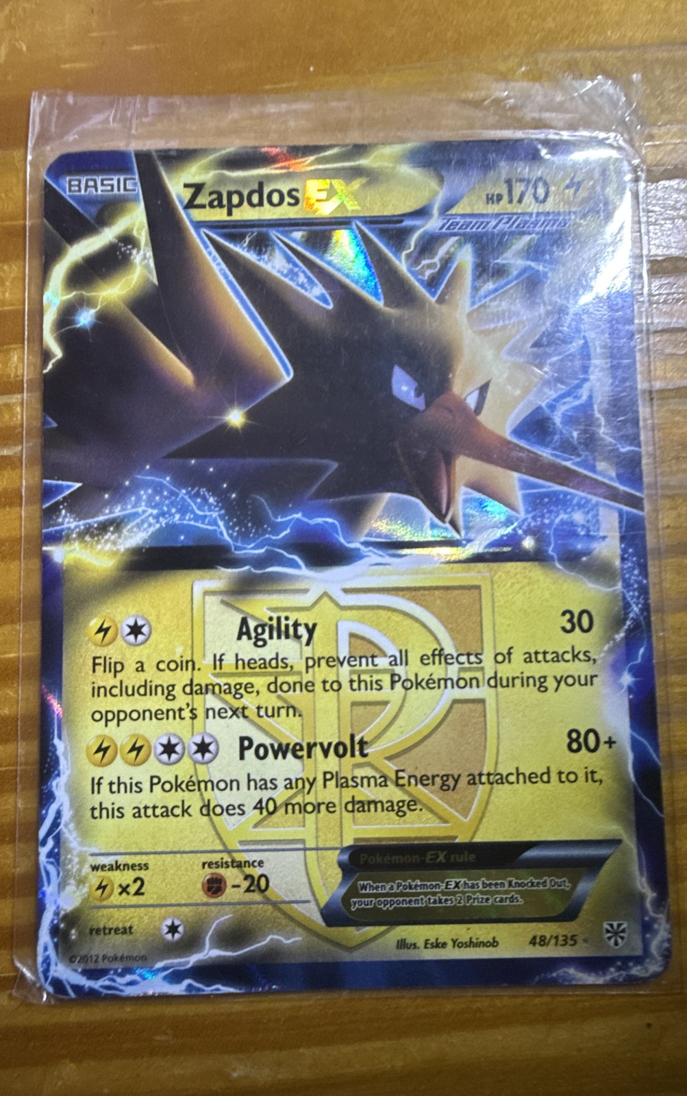 Zapdos EX (Team Plasma) 48/135 Plasma Storm Holo