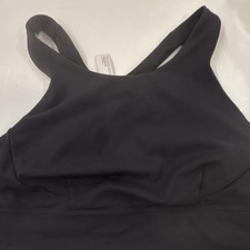 Lululemon Racerback Wireless Sports Bra Black Size 12 Nylon Blend Athleisure