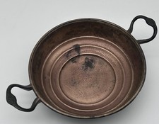 Antyczny miedziany czajnik miska garnek cukiernia miska prosta mała zdobiona stara