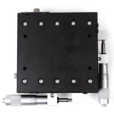 XY Axis Manual XY Linear Stage Precision Fine Tuning Sliding Table 125mmx125mm/-
