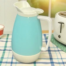 Thermo-Serv Insulated Coffee Carafe Vintage West Bend Pitcher MCM Aqua USA