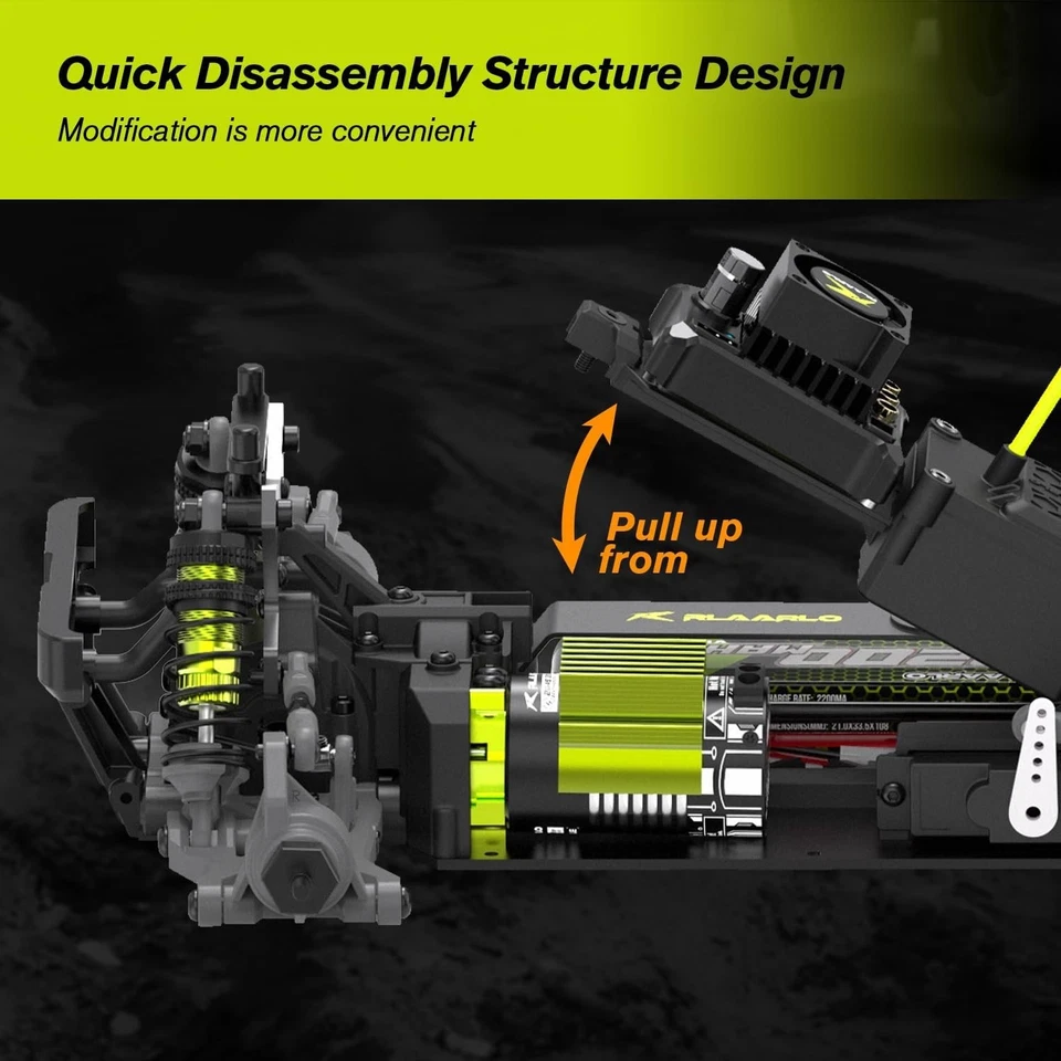 RLAARLO RC Monster Truck 1/14 - 60+ MPH, 4x4 Brushless, 3S Lipo, Todo Terreno - Image 4 of 4