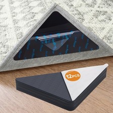 12 Pcs Rug Tape,Anti Slip Rug Pads Grippers for Hardwood Floors and Tiles,No ...