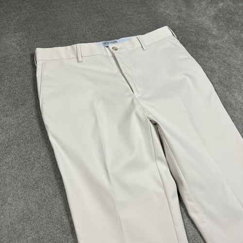 Pantalones Peter Millar para hombre 33x30 (Act 33x25) EB77 rendimiento de golf crema negocios - Imagen 2 de 10