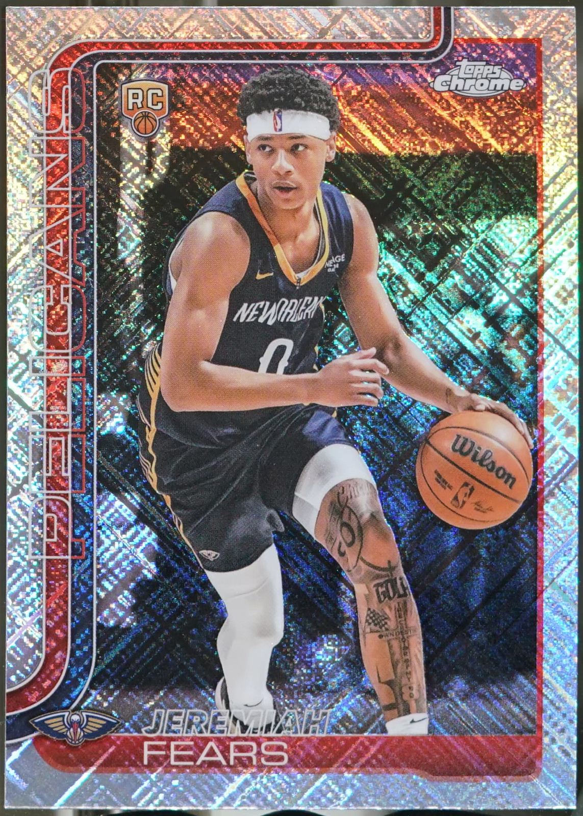 2025-26 Topps Chrome - Pulsar Refractor #257 Jeremiah Fears Basketball NM