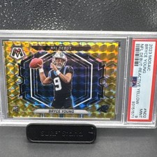 2023 Mosaic NFL Debut Reactive Yellow Prizm Bryce Young PSA 9 MINT Rookie RC